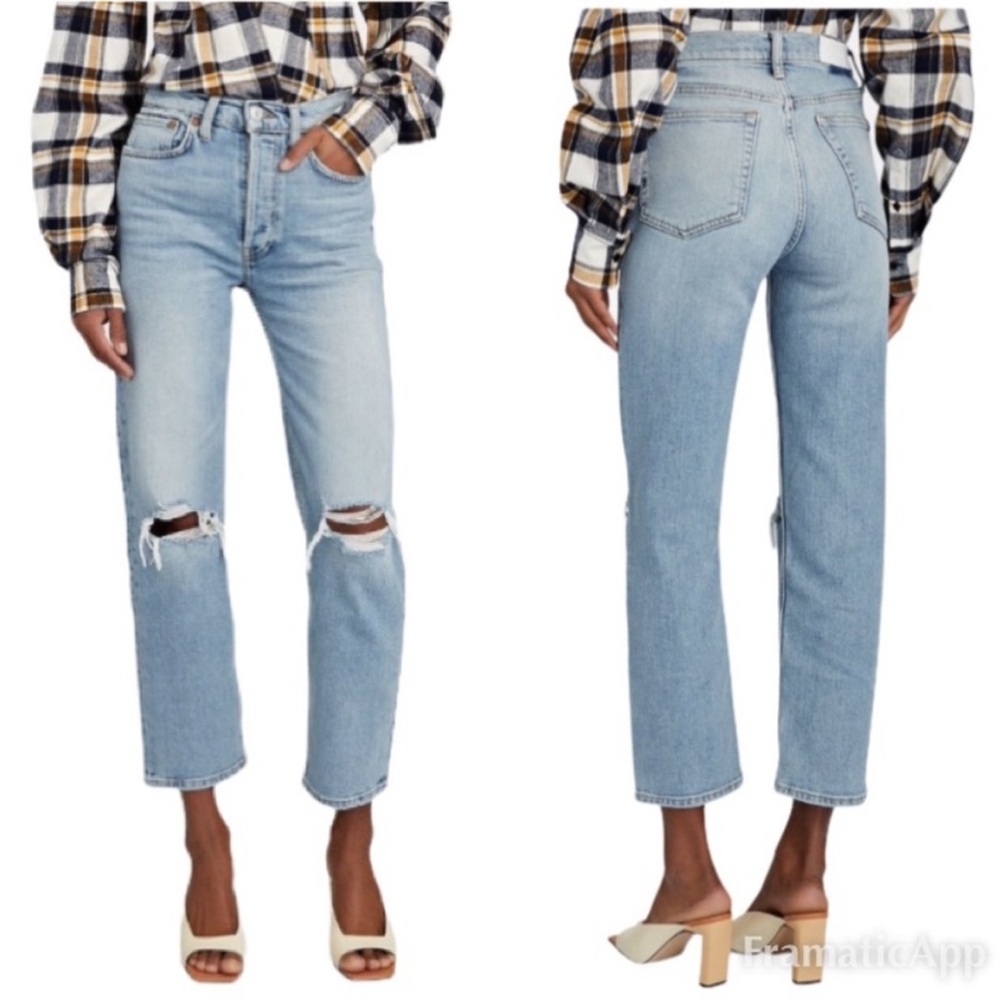 Re/Done 70's Stove Pipe Jeans High
Waist 30
